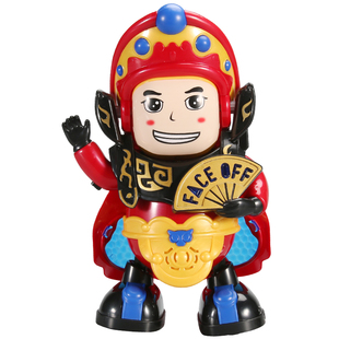 电动跳舞川剧变脸娃娃哪咤自动变脸玩具熊猫京剧脸谱儿童玩偶公仔