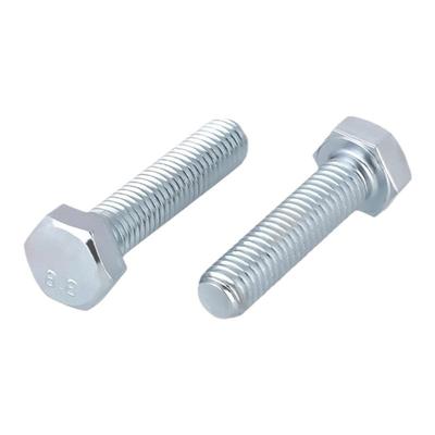 8.8级镀锌螺栓蓝白锌六角螺丝钉