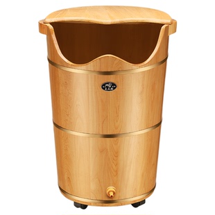 熏蒸泡脚桶家用过膝足浴桶中医养生洗脚桶高深加热蒸脚桶蒸汽木桶