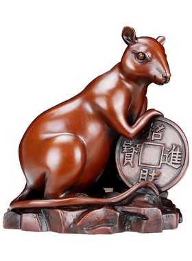 生肖鼠纯铜纯铜生肖鼠摆件工艺品