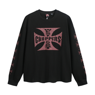 ERD造型师west coast choppers美式高街华夫格vintage男女长袖T恤