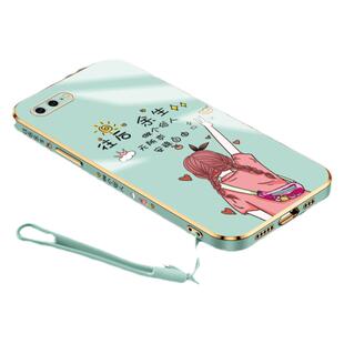 往后余生苹果6手机壳6s女款超薄软壳iphone8硅胶电镀直边7plus镜头全包6plus挂绳保护套se2新款8plus女孩防摔