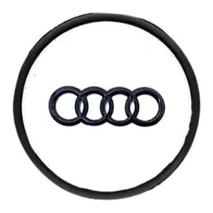 适用奥迪新老款方向盘黑标A4LA7A5Q5L内饰A6黑武士免拆黑色车标贴