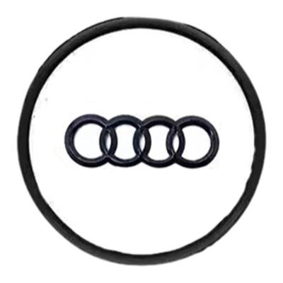 适用奥迪新老款方向盘黑标A4LA7A5Q5L内饰A6黑武士免拆黑色车标贴