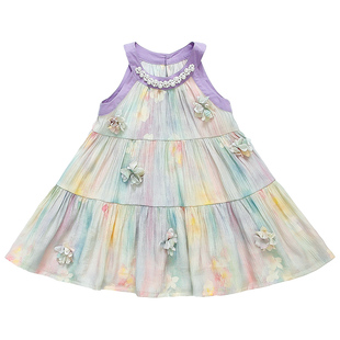 女童连衣裙夏季2026新款超好看儿童夏天裙子女宝宝夏装吊带公主裙