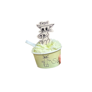 异形插牌定制趣味甜品插件夏天冰品标签创意装饰创意冰沙牙签旗