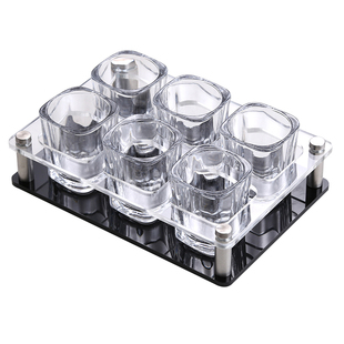 家用创意玻璃啤酒杯 洋酒杯白酒杯一口杯 小号四方杯酒具套装包邮