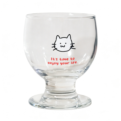 复古小狗猫猫高脚杯小酒杯shot杯