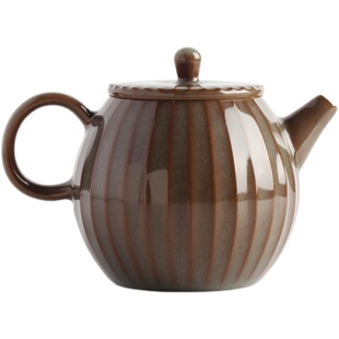 土人斋龙泉青瓷茶具儒雅凌泉壶筋纹球孔正把泡茶壶分茶器功夫茶道