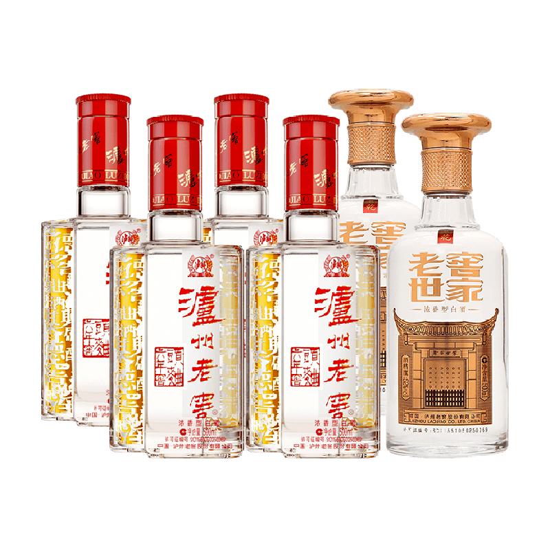 20点、88VIP：泸州老窖 六年窖头曲52度500ml*4+老窖世家君乾52度500ml*2瓶白酒