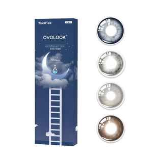 OVOLOOK棕色美瞳日抛10片焦糖琥珀日常自然大小直径隐形眼镜正品T