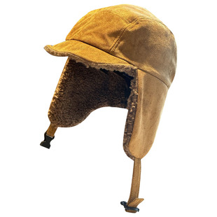 双面戴户外防寒保暖毛绒雷锋帽子男女同款冬季仿羊羔护耳飞行帽