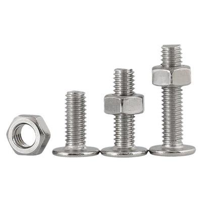 304不锈钢扁平头十字机螺钉螺母