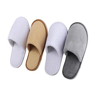 酒店拖鞋宾馆旅行一次性拖鞋加厚防滑珊瑚绒居家情侣待客室内拖鞋