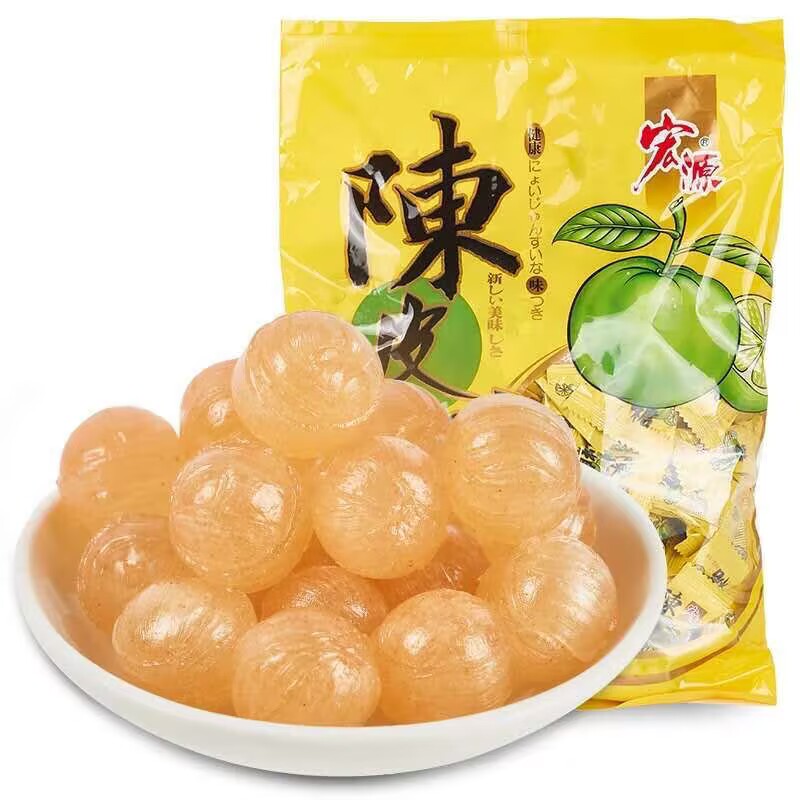 正宗广东宏源陈皮糖355g小包装