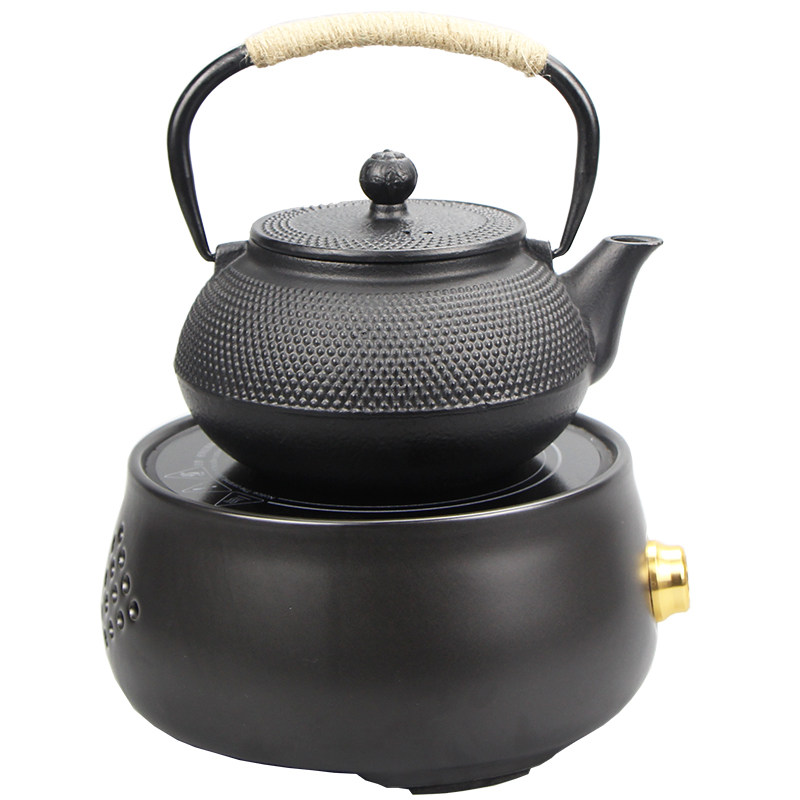 电陶炉煮茶器套装蒸茶壶铸铁壶煮茶炉玻璃泡茶器过滤侧把茶壶茶炉