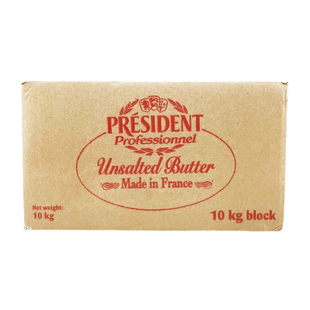 总统黄油10kg法国进口动物性淡味发酵大黄油西餐甜点烘焙原料商用