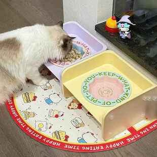 陶瓷猫碗防黑下巴大口径不易打翻猫罐头宠物食物盘子零食喂水盆
