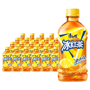 康师傅冰红茶柠檬味330ml*24瓶整箱饮料批发餐饮果汁饮品迷你瓶