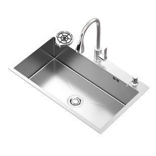 洗菜盆厨房家用304不锈钢水槽大单槽台上中下洗碗池洗碗槽洗菜池