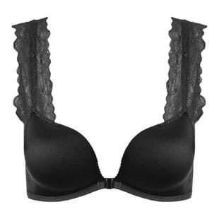 趣安芬文胸法国性感前扣宽肩带蕾丝内衣女小胸聚拢美背2025年新款