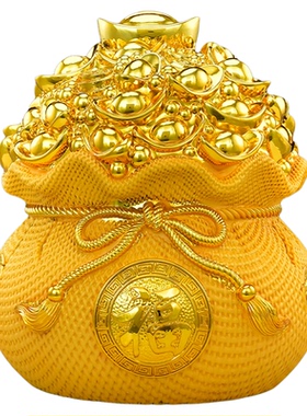 钱袋存钱罐聚宝盆摆件