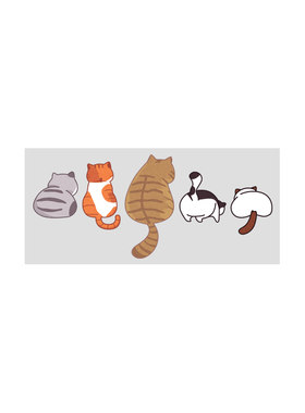 小猫背景可爱卡通反光车贴纸