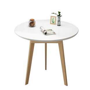 小圆桌茶几实木简约小桌子欧式客厅家用洽谈2024新款出租屋小户型