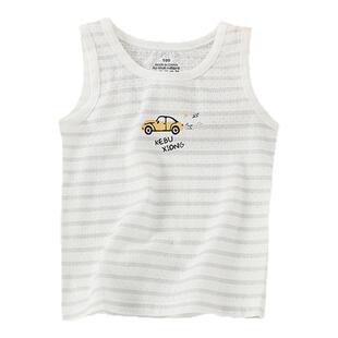 男童网眼背心纯棉儿童打底汗衫夏季女童无袖宝宝跨栏内衣薄款外穿