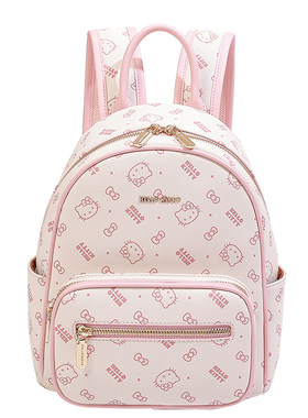 HelloKitty粉色印花休闲双肩包女