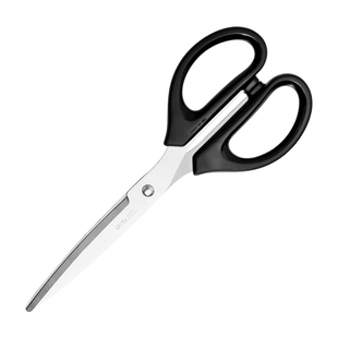 得力剪刀6009学生手工剪纸刀便捷式 办公用品不锈钢美工无尖圆头大号中号小号剪刀 家用厨房裁缝多功能剪子