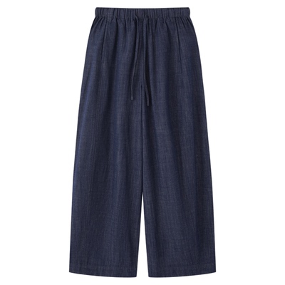 画风drawwind休闲阔腿牛仔长裤