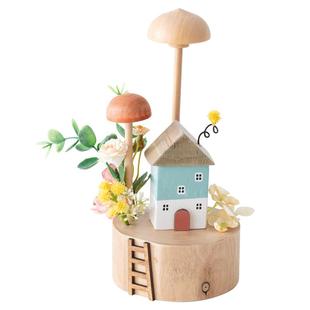 阿楹 木屋蘑菇摆件高级小众工位洞洞板女生新年礼物装饰治愈家居