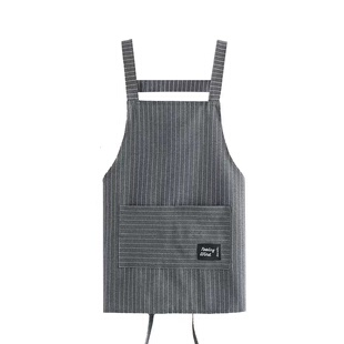 棉布短款围裙厨房家用做饭透气防污罩衣小个子工作服耐脏耐磨围腰