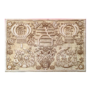 木板画雕刻黑白图案LOGO定制杨柳青武强朱仙镇木刻年画DIY拓印版