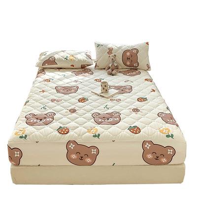 秋冬夹棉床笠磨毛床垫保护罩床套