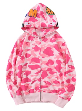 鲨鱼头时尚迷彩男卫衣