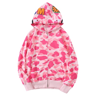 鲨鱼头时尚迷彩男卫衣