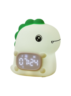 恐龙硅胶多功能闹钟夜灯起床神器