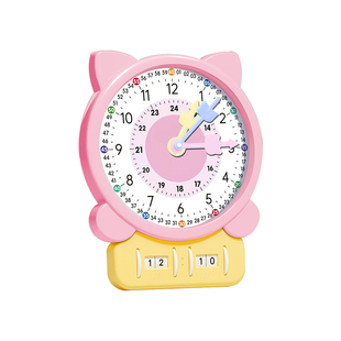 钟表模型学习时钟教具三针联动二认识时间幼儿童闹钟小学生一年级