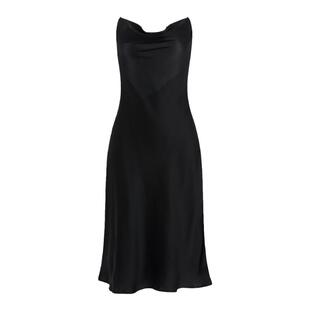 维多利亚法式睡衣女荡领缎面冰丝开叉纯欲风露背性感吊带睡裙长款