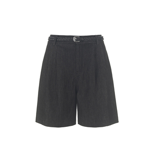 wana try复古通勤五分短裤配腰带2026夏季新款干练简约女款下装