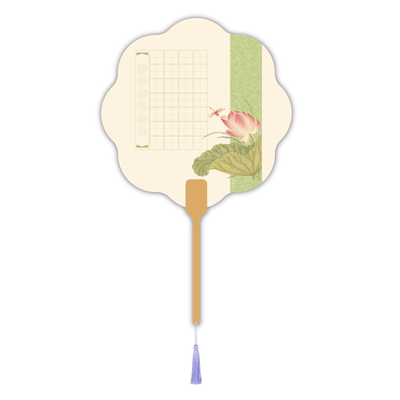 懿心阁宣纸扇子夏天书法专用空白古风荷花扇面书法纸蜡染半生半熟软笔作品纸半生熟毛笔专用纸国画专用中国风