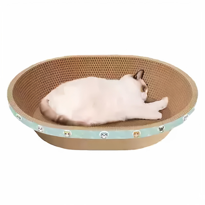 椭圆形猫抓板猫窝一体四季通用
