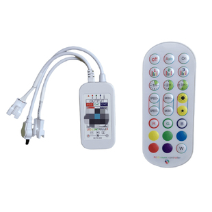 led幻彩控制器12v24v四线幻彩灯带控制器蓝牙音乐流水追光遥控器