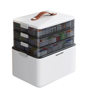 佳帮手新款家用大容量药箱家庭装大号医药箱多层药品分类收纳药盒