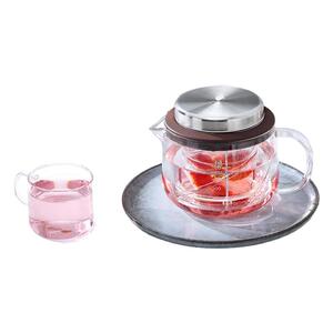 茶壶玻璃泡茶一键旋转升降过滤