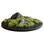 酒店大圆桌中间转盘摆件永生苔藓山石桌花微景观造景高端装饰摆设