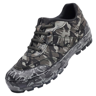 际华3537正品迷彩解放鞋男耐磨防滑户外登山鞋轻便透气帆布军训鞋