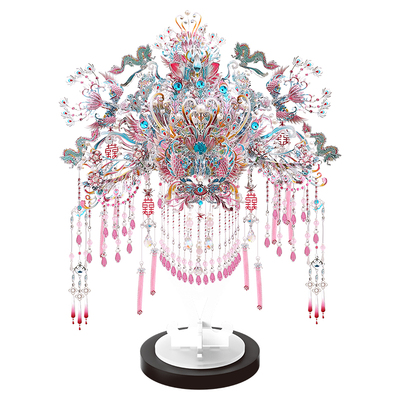 钢达粉黛银凤冠十里红妆全套拼图